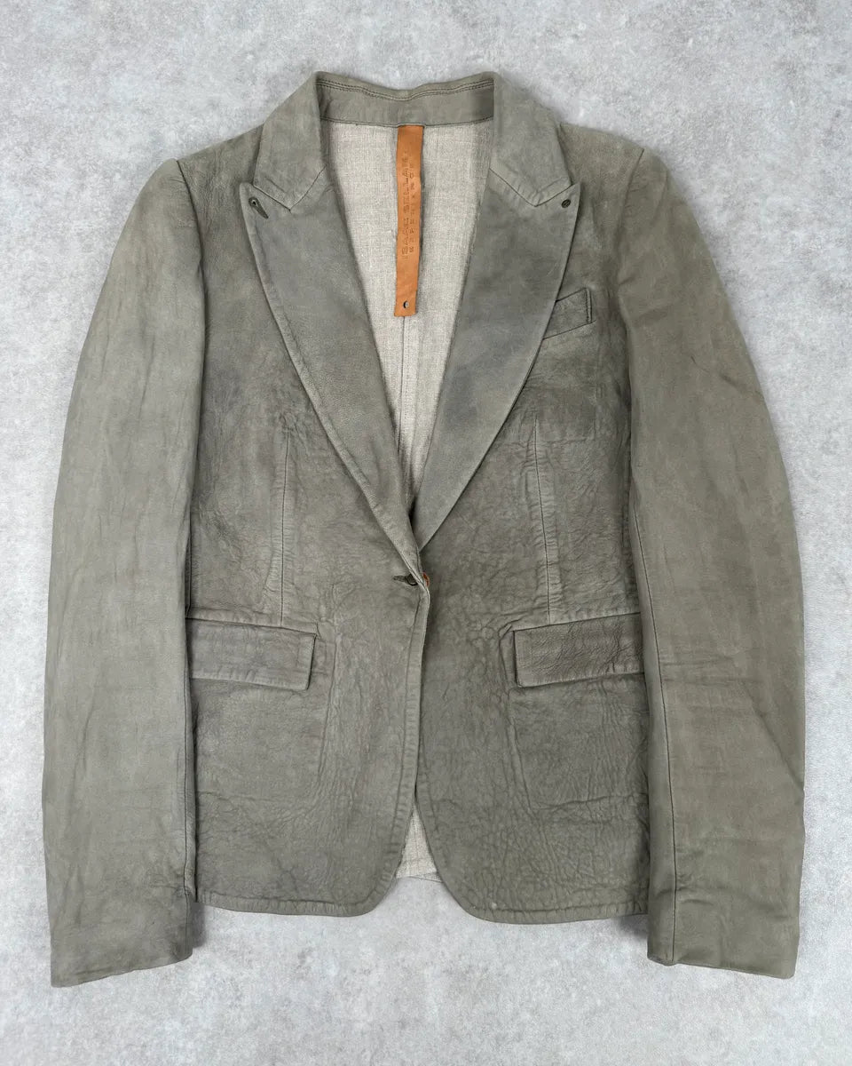 Isaac Sellam Beige Suede Lambskin Leather Blazer UcZJIKc 0