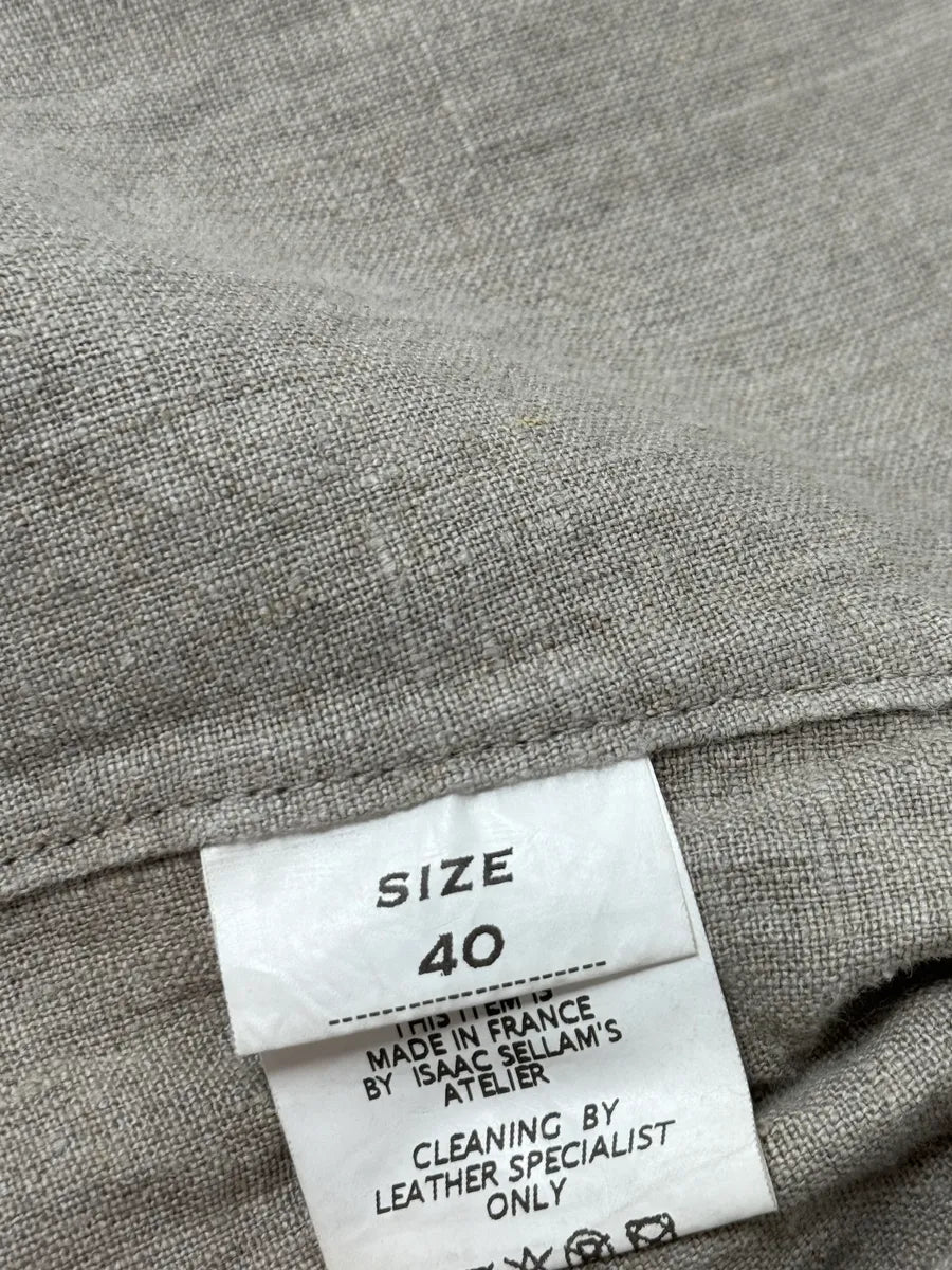 Isaac Sellam Beige Suede Lambskin Leather Blazer UcZJIKc 12