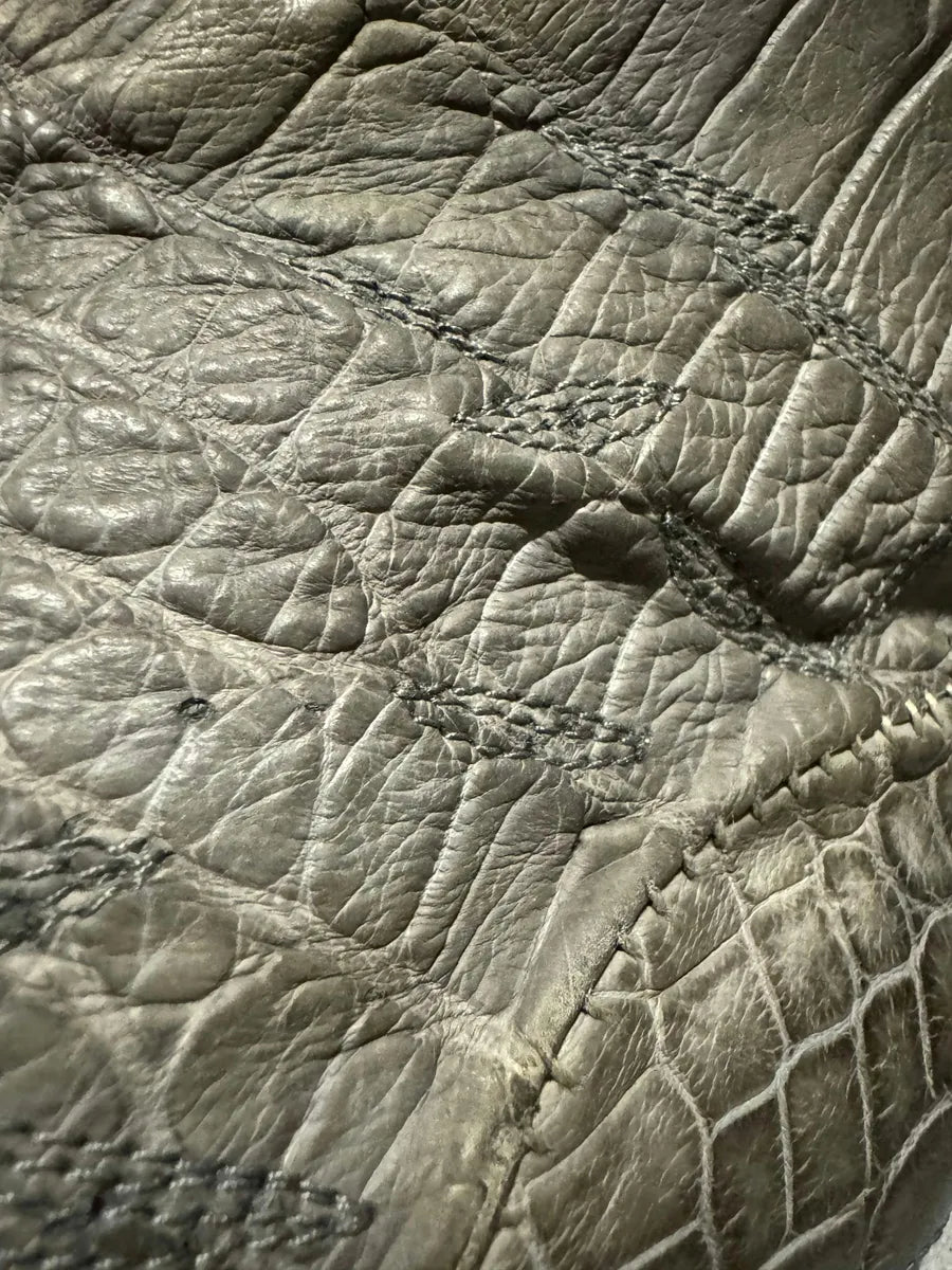 Isaac Sellam Grey Crocodile Cocco Peltro Artisanal Boots (40eu/us7) 3