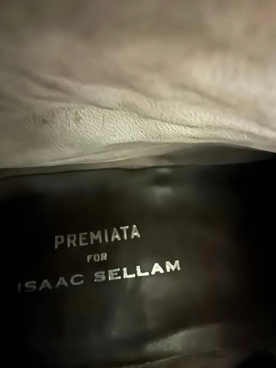 Isaac Sellam Grey Crocodile Cocco Peltro Artisanal Boots (40eu/us7) 7