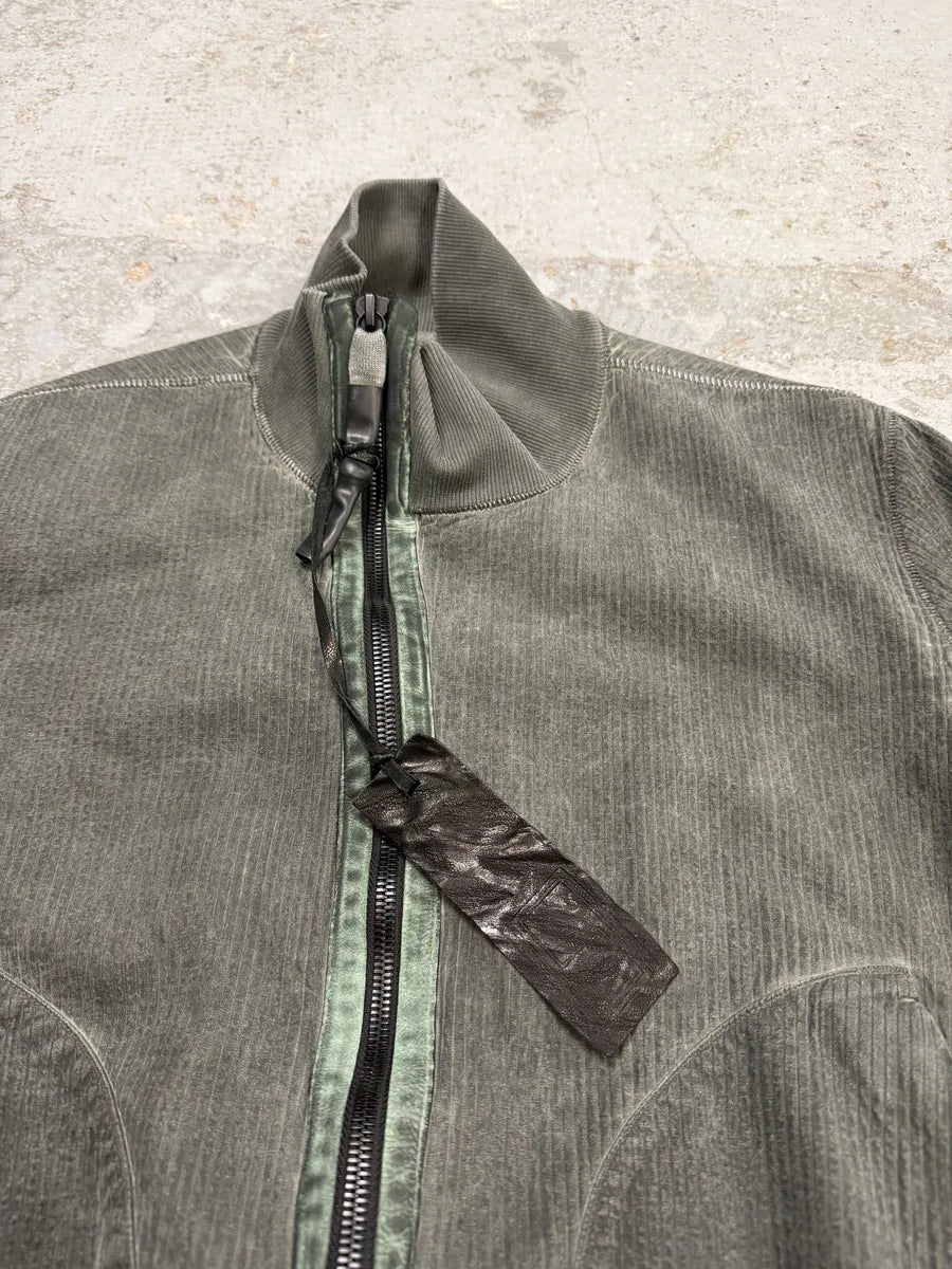 Isaac Sellam Highbomb Green Striped Army Bomber Jacket ifdhUhF 10