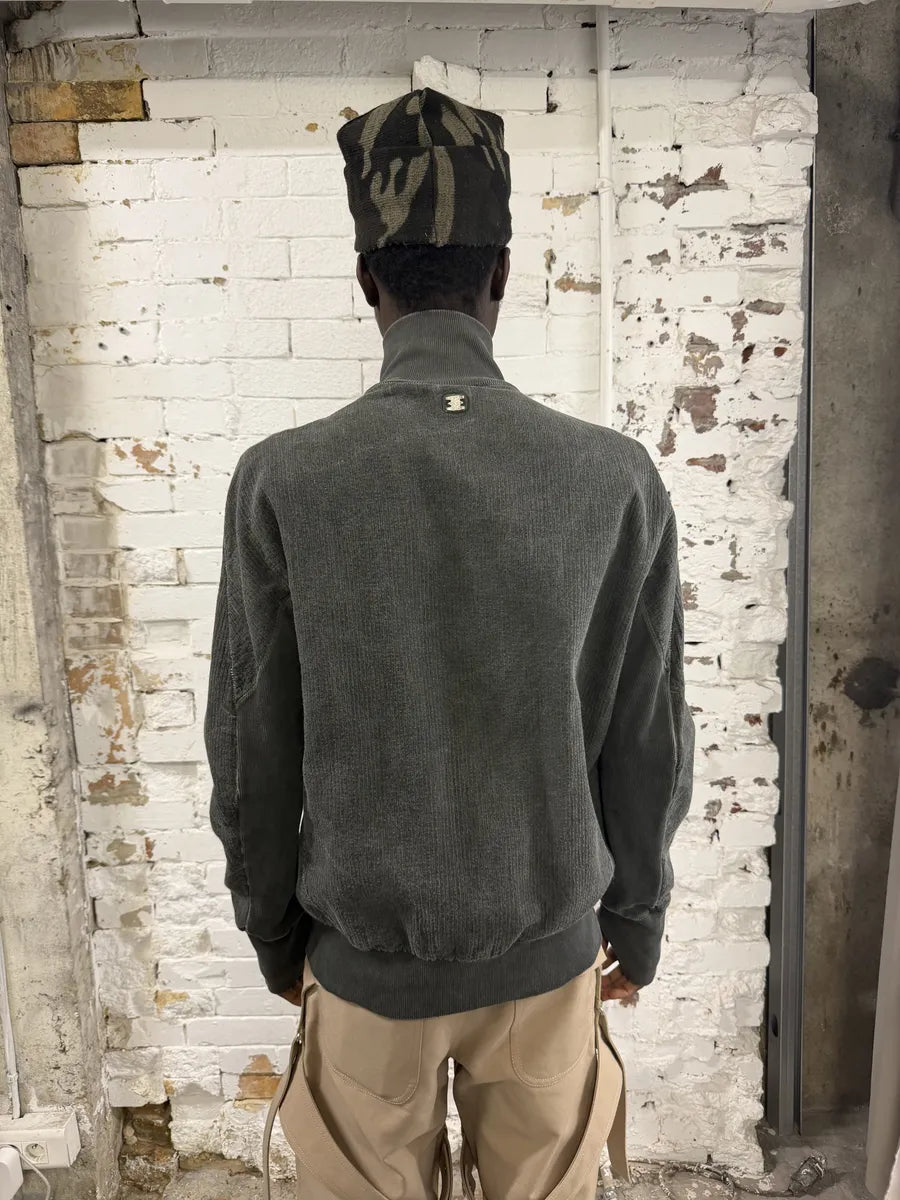 Isaac Sellam Highbomb Green Striped Army Bomber Jacket ifdhUhF 3