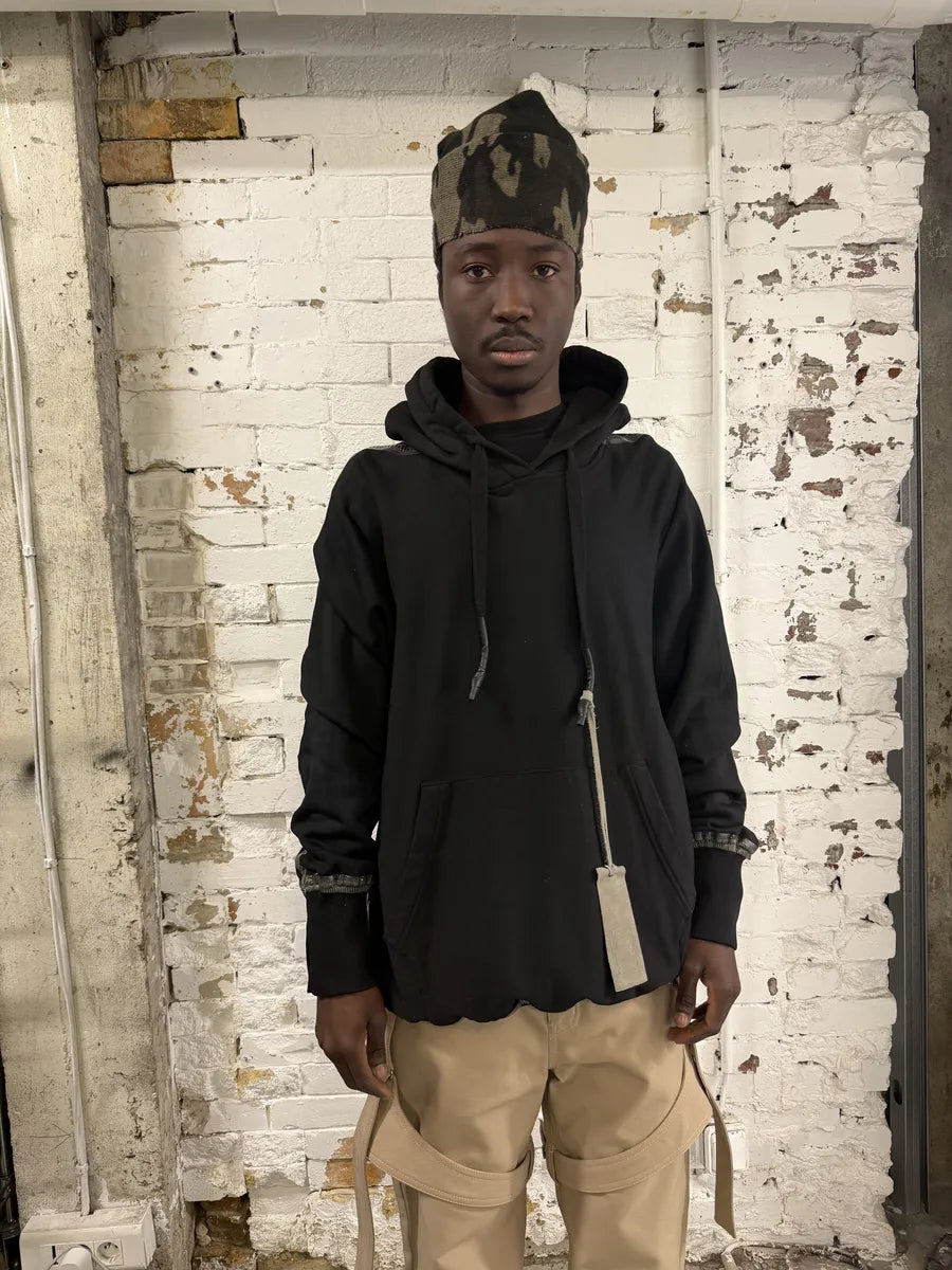 Isaac Sellam Kangoohood Bande-Molleton Black Sweater CpecOGw 2