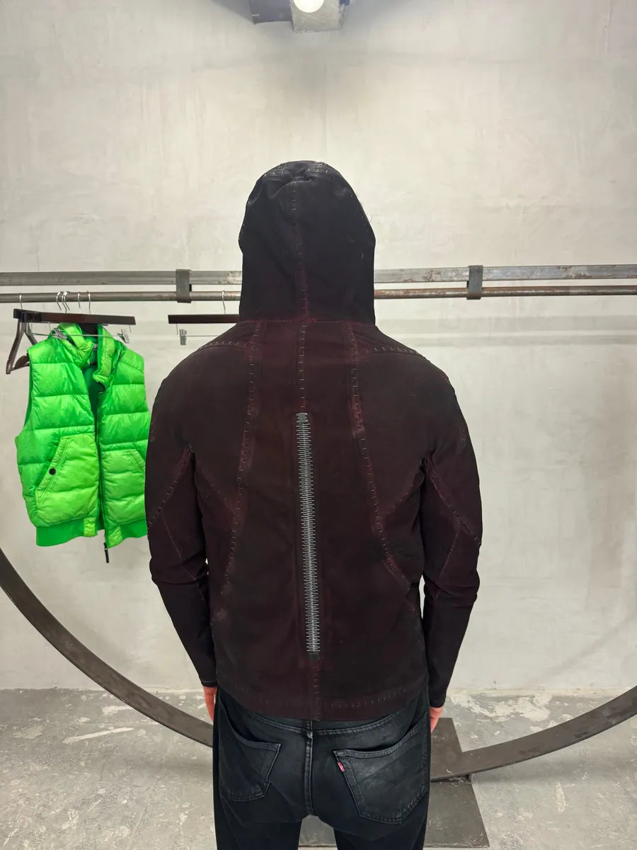 Isaac Sellam Lascar Stretch Dirtyred Astro Signature Leather Jacket xVRHuDc 3