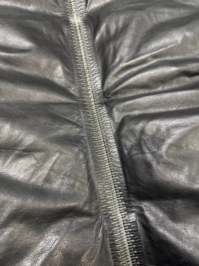 Isaac Sellam Metal Backstone Avant-Garde Black Leather Jacket igorqdn 4