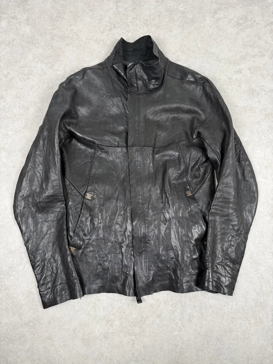 Isaac Sellam Premium Black Avant-Garde Leather Jacket lMaAOJa 0