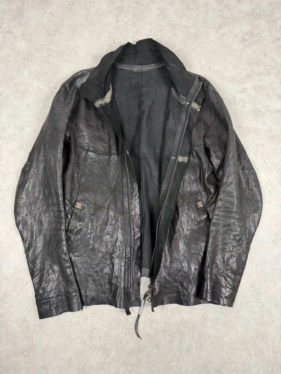 Isaac Sellam Premium Black Avant-Garde Leather Jacket lMaAOJa 13