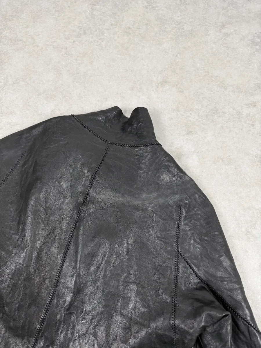 Isaac Sellam Premium Black Avant-Garde Leather Jacket lMaAOJa 14