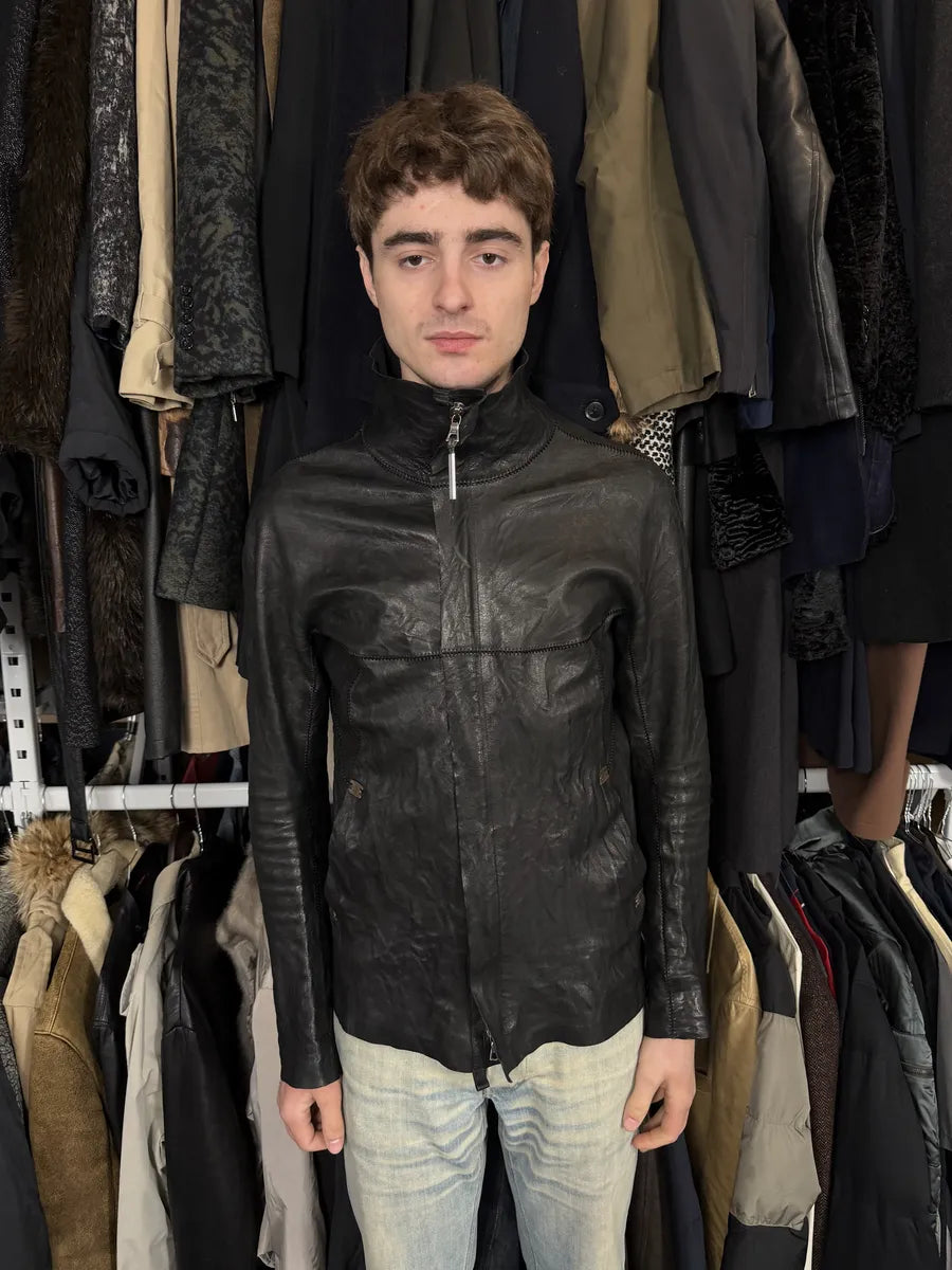 Isaac Sellam Premium Black Avant-Garde Leather Jacket lMaAOJa 2