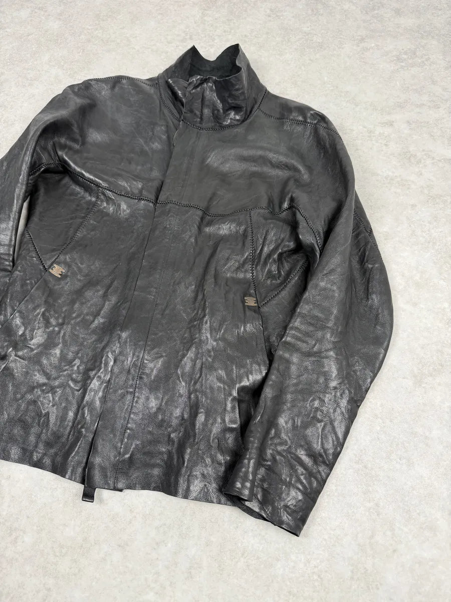 Isaac Sellam Premium Black Avant-Garde Leather Jacket lMaAOJa 5