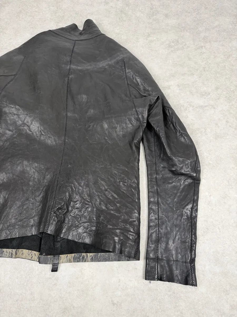 Isaac Sellam Premium Black Avant-Garde Leather Jacket lMaAOJa 7