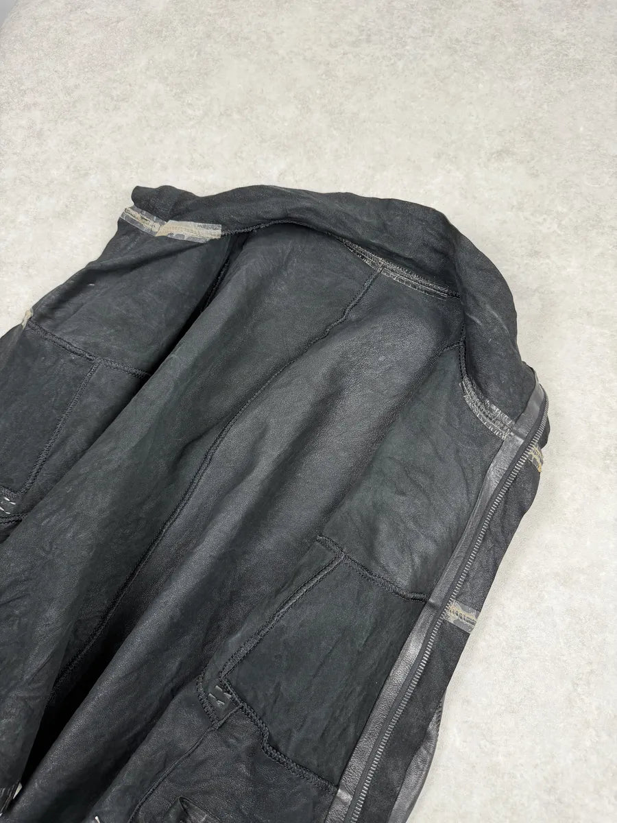 Isaac Sellam Premium Black Avant-Garde Leather Jacket lMaAOJa 8