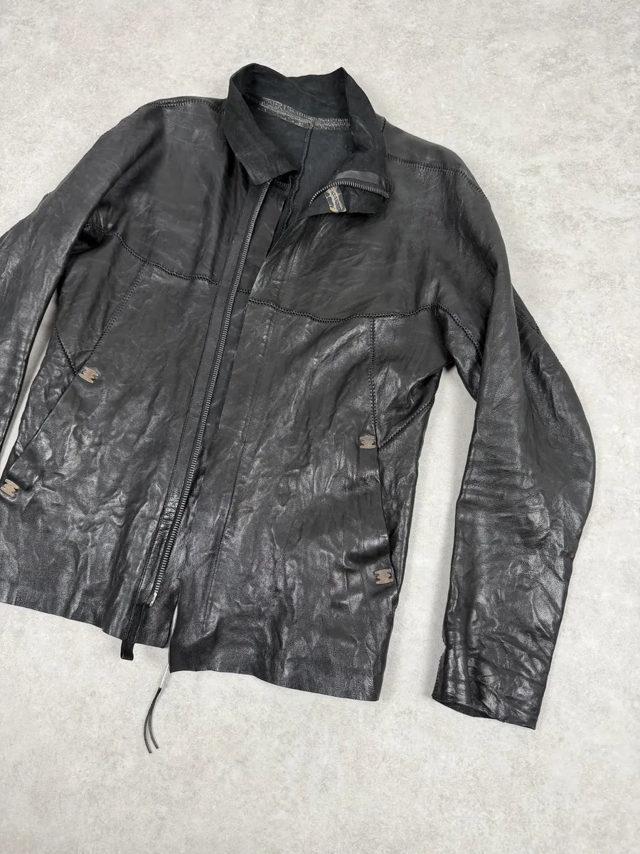 Isaac Sellam Premium Black Avant-Garde Leather Jacket lMaAOJa 9