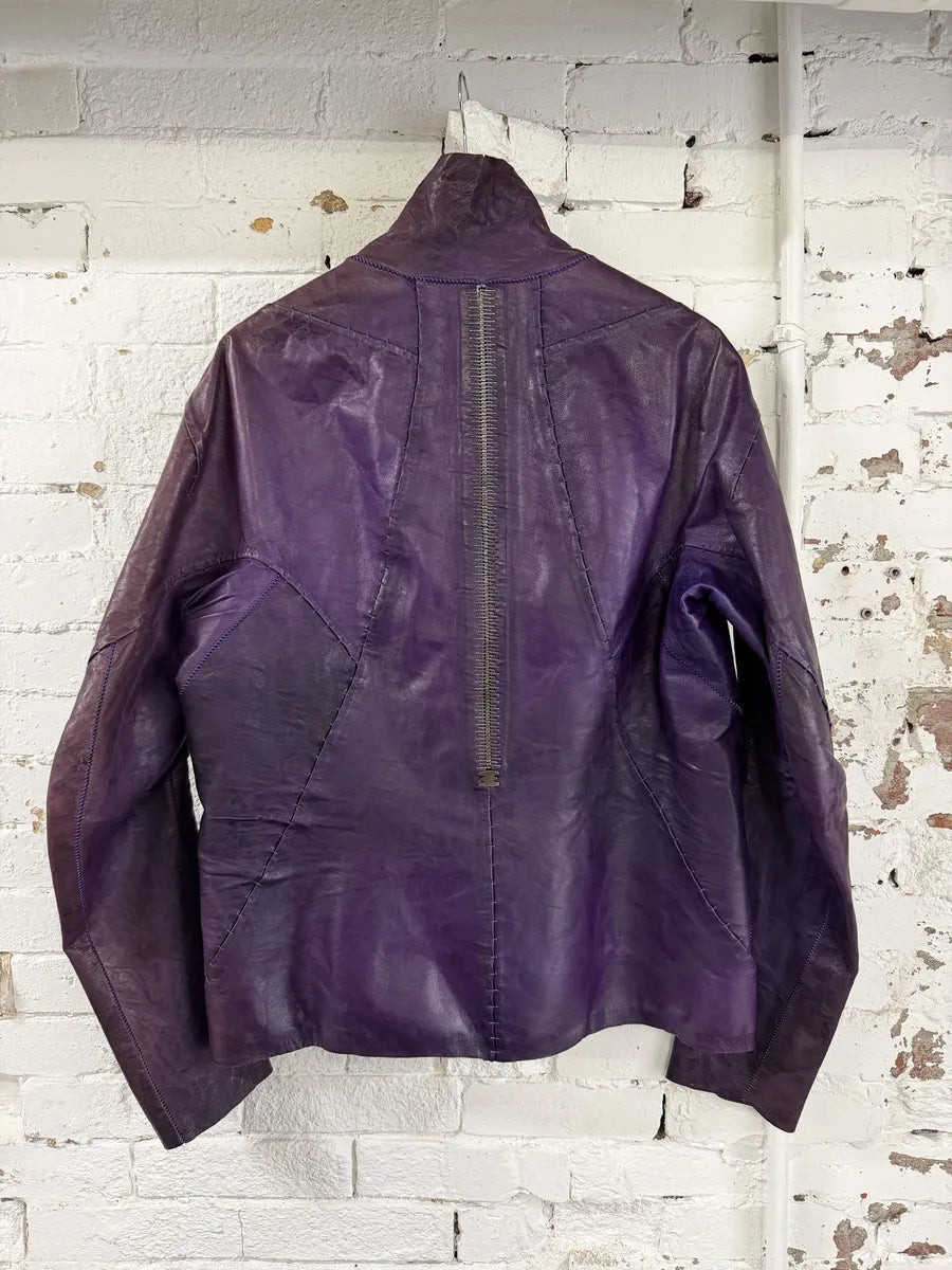 Isaac Sellam Royal Purple LST Jersey Leather Jacket fajToNE 0