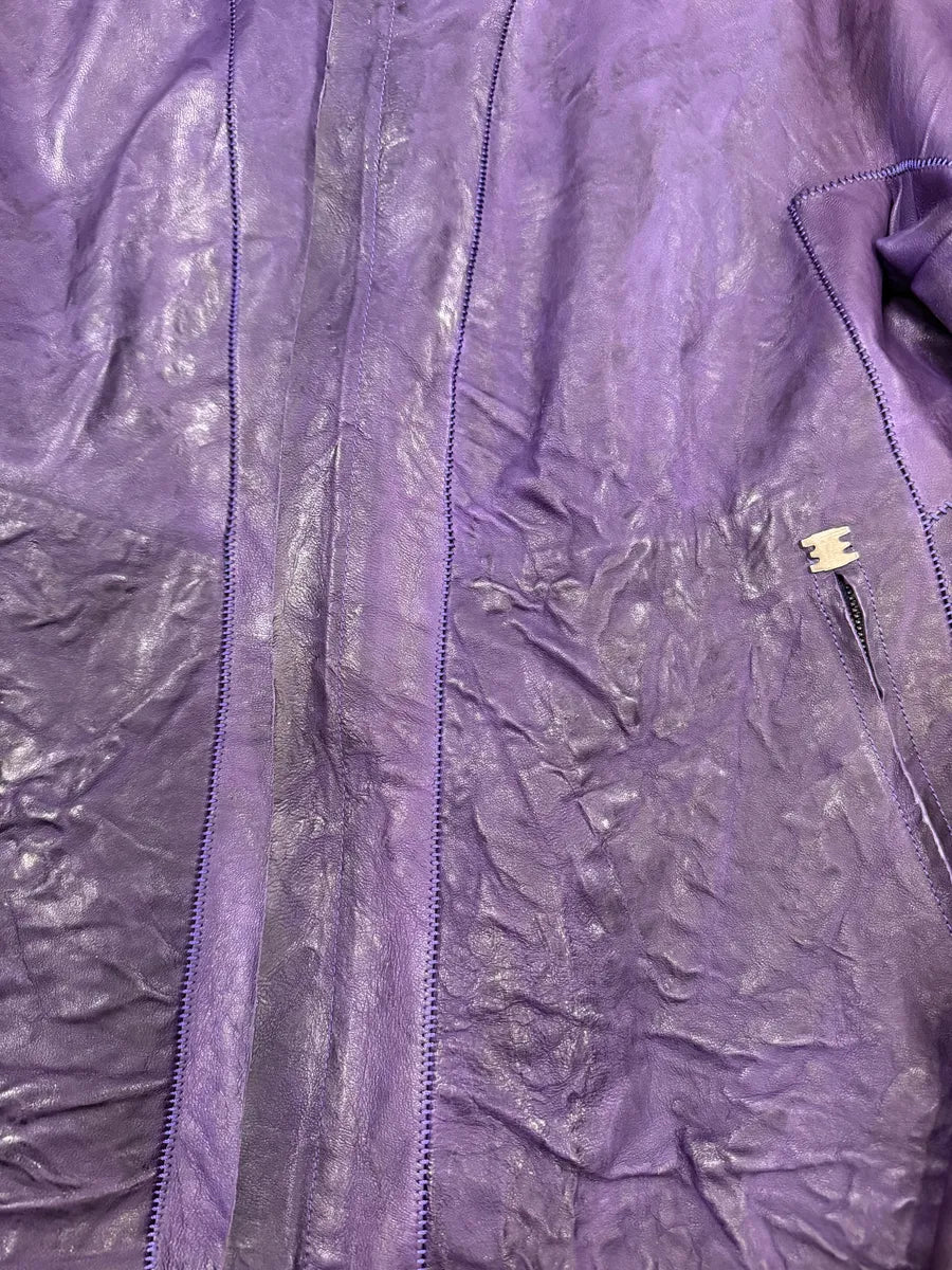 Isaac Sellam Royal Purple LST Jersey Leather Jacket fajToNE 10