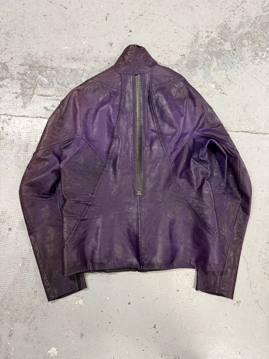 Isaac Sellam Royal Purple LST Jersey Leather Jacket fajToNE 4