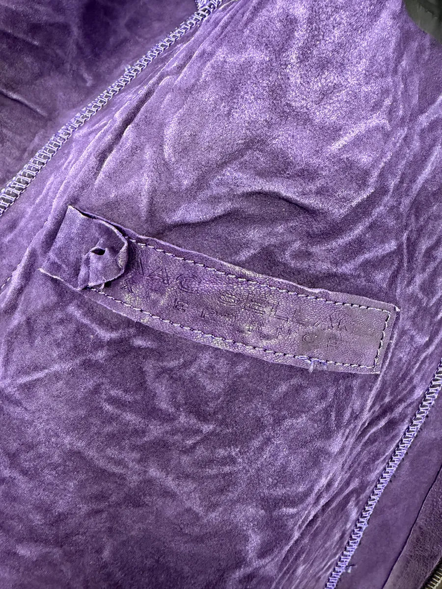 Isaac Sellam Royal Purple LST Jersey Leather Jacket fajToNE 7