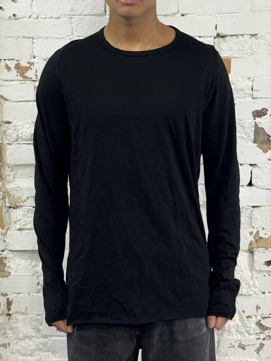 Isaac Sellam Zippyhood Molleton Black Longsleeves T-Shirt SgrxRPe 1