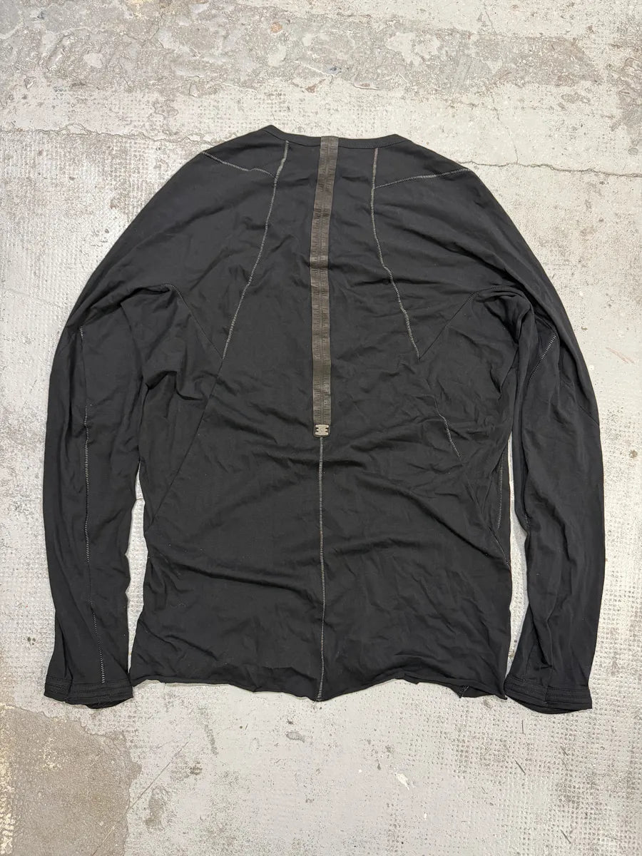 Isaac Sellam Zippyhood Molleton Black Longsleeves T-Shirt SgrxRPe 3