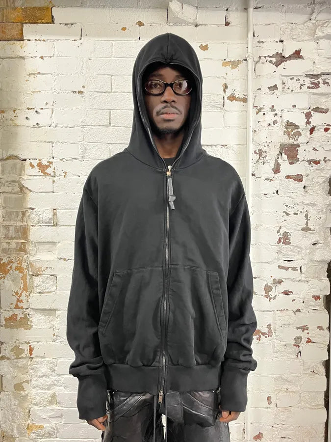 Isaac Sellam Zippyhood Molleton Plomb Zip Sweater AdrACSL 1