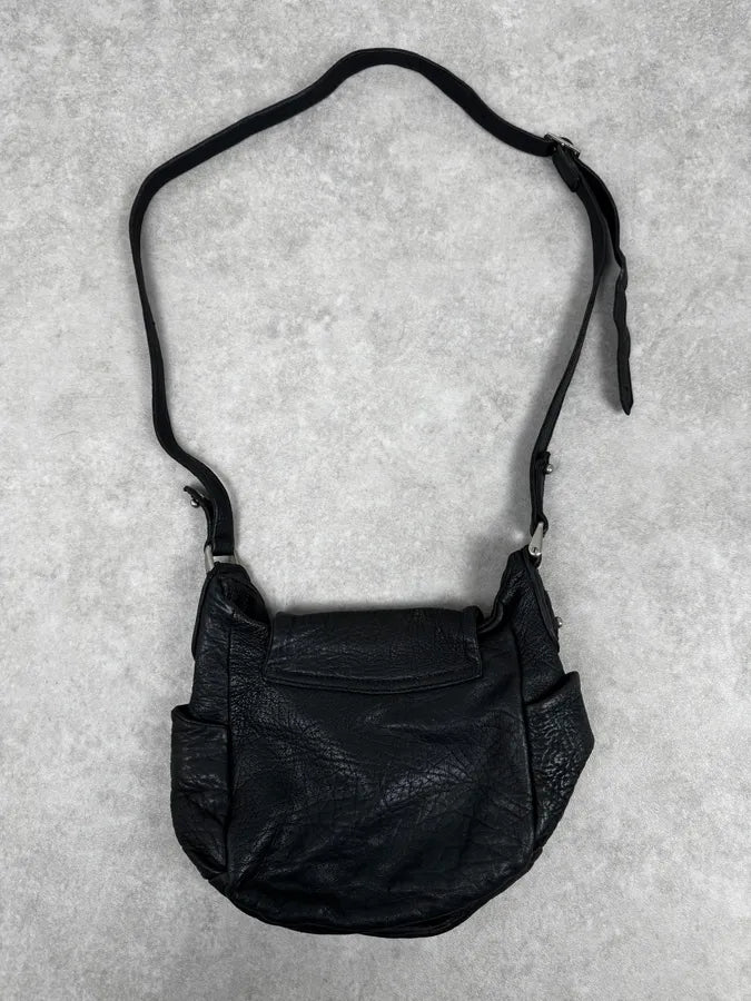 Isabel Marant Black Crinkled Leather Crossbody Bag WjimEMZ 3