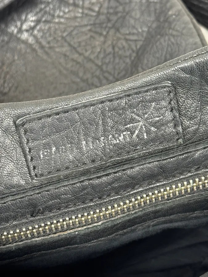 Isabel Marant Black Crinkled Leather Crossbody Bag WjimEMZ 12