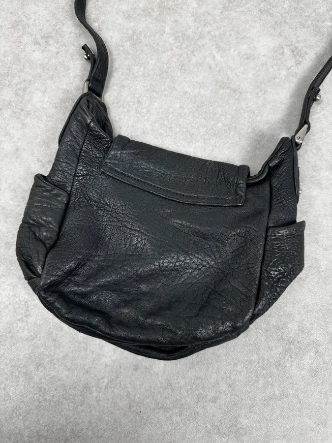 Isabel Marant Black Crinkled Leather Crossbody Bag WjimEMZ 5
