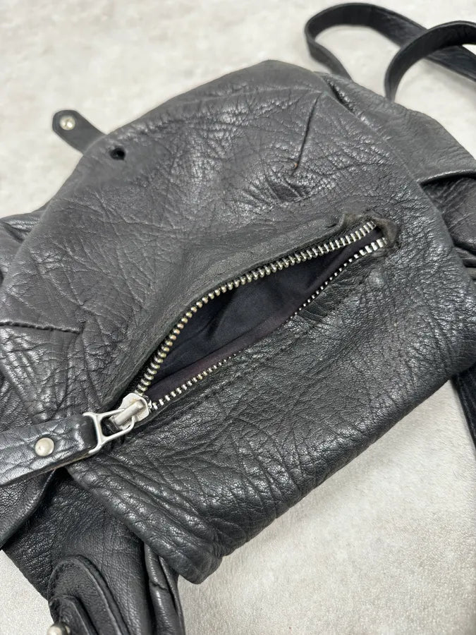 Isabel Marant Black Crinkled Leather Crossbody Bag WjimEMZ 8