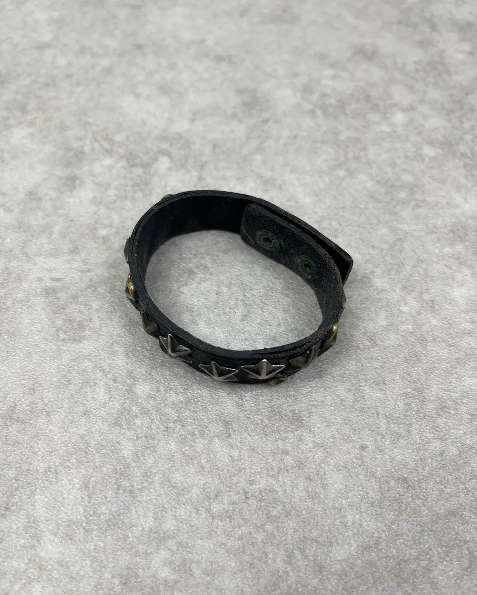 Isabel Marant Black Leather Star-Studded Bracelet bDMpyCz 1