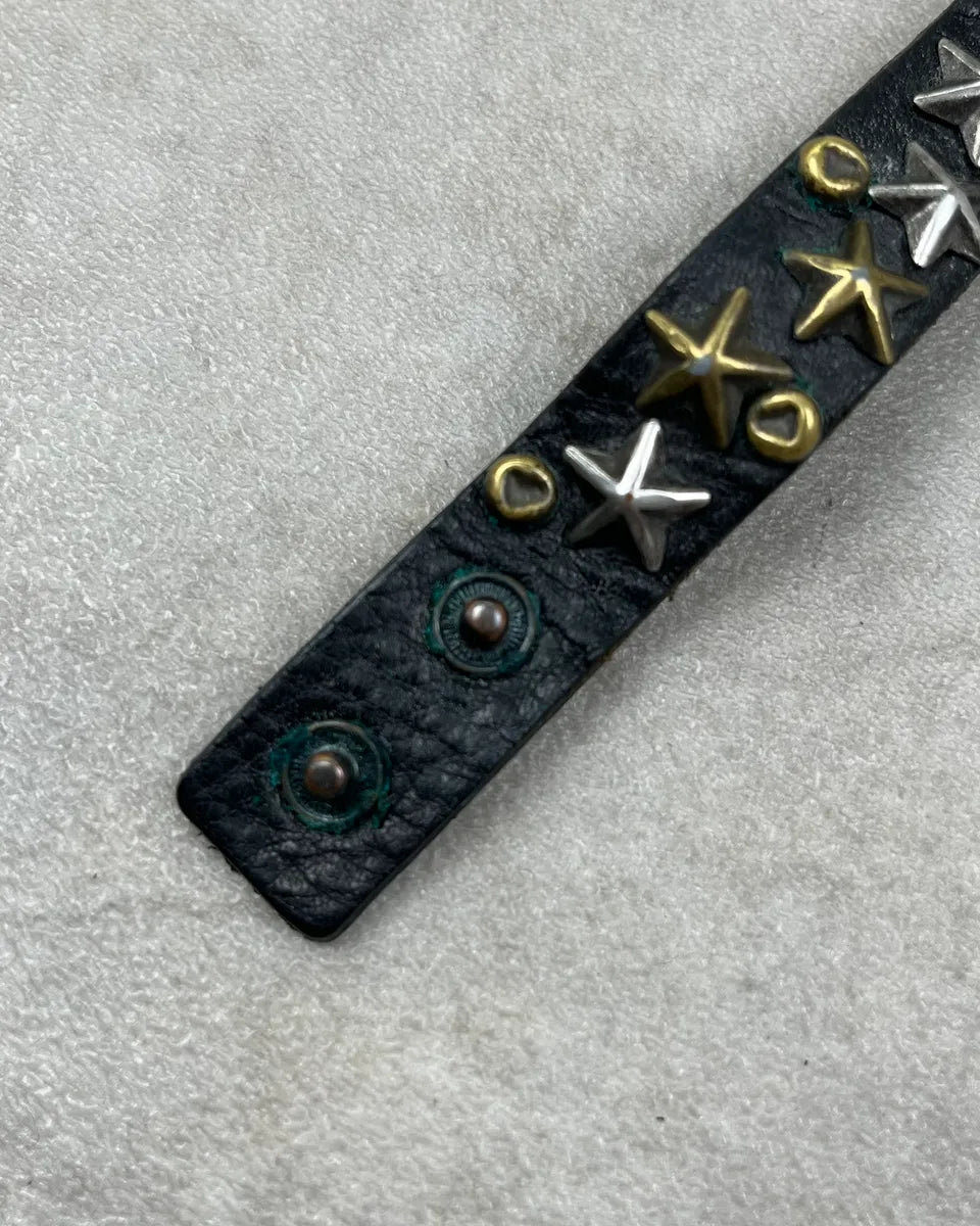 Isabel Marant Black Leather Star-Studded Bracelet bDMpyCz 5