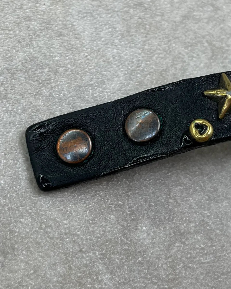 Isabel Marant Black Leather Star-Studded Bracelet bDMpyCz 6