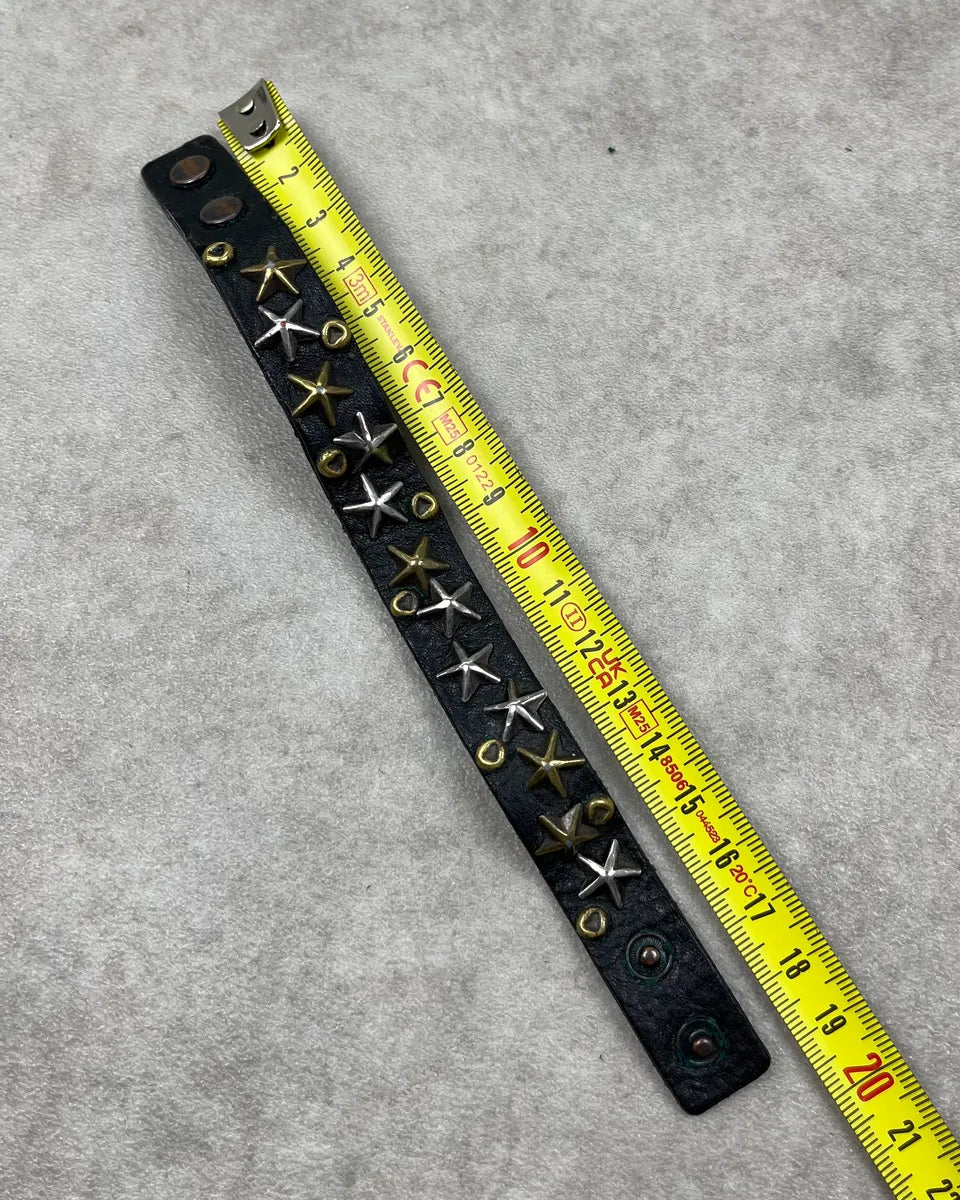 Isabel Marant Black Leather Star-Studded Bracelet bDMpyCz 9