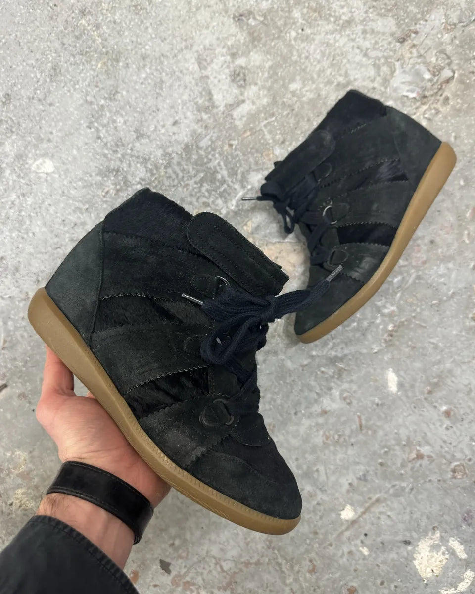 Isabel Marant Black Pony Hair Hybrid Leather Heels Shoes (40eu/us7) 0