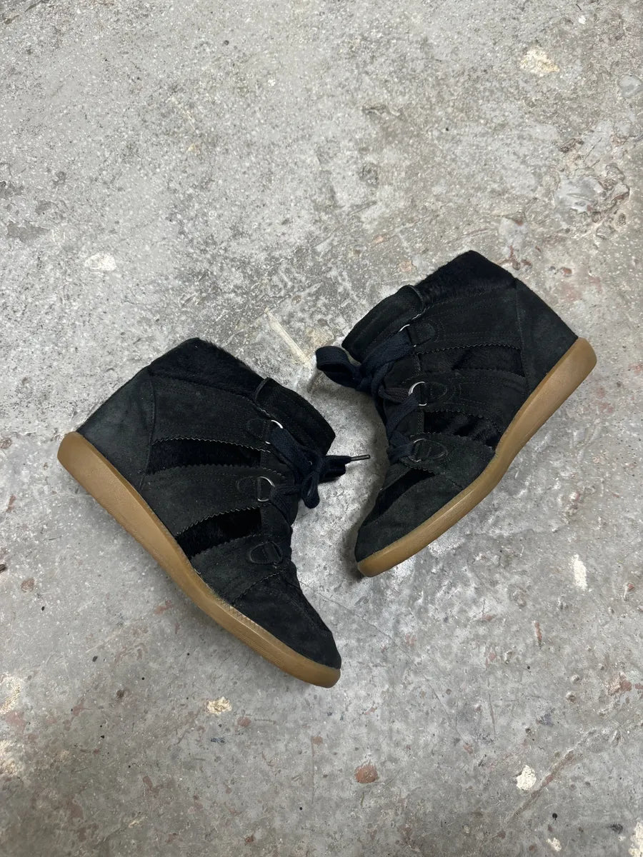 Isabel Marant Black Pony Hair Hybrid Leather Heels Shoes (40eu/us7) 3