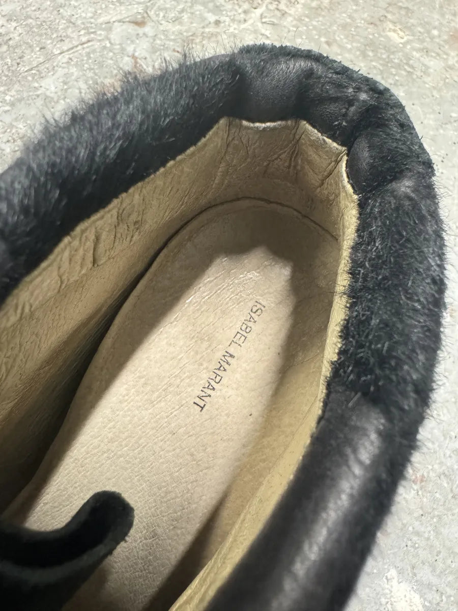 Isabel Marant Black Pony Hair Hybrid Leather Heels Shoes (40eu/us7) 4