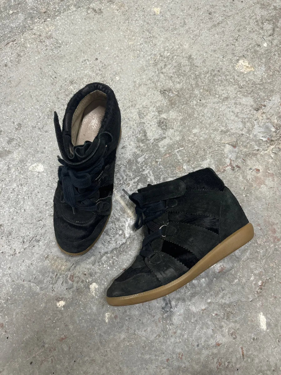 Isabel Marant Black Pony Hair Hybrid Leather Heels Shoes (40eu/us7) 5