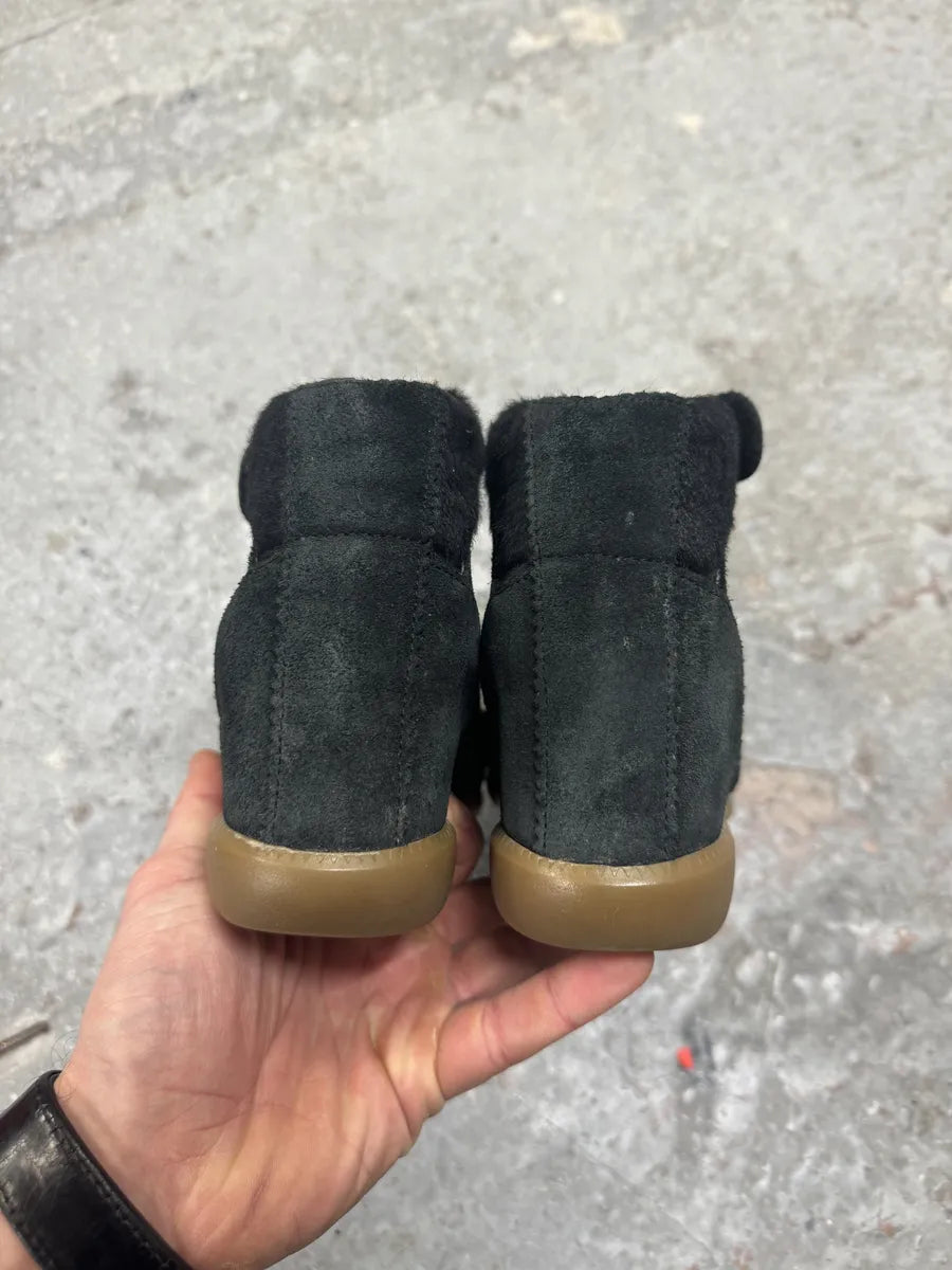 Isabel Marant Black Pony Hair Hybrid Leather Heels Shoes (40eu/us7) 7