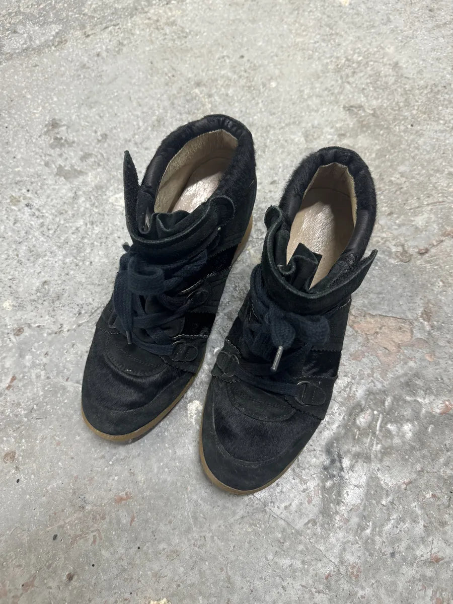 Isabel Marant Black Pony Hair Hybrid Leather Heels Shoes (40eu/us7) 8