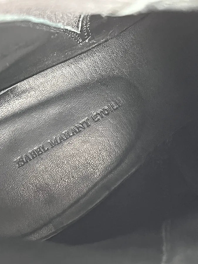 Isabel Marant Black Suede Leather Boots NTzOYhI 7