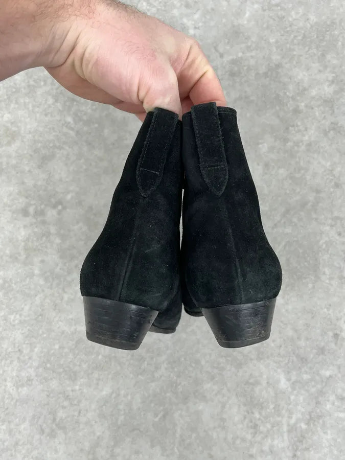 Isabel Marant Black Suede Leather Boots NTzOYhI 5