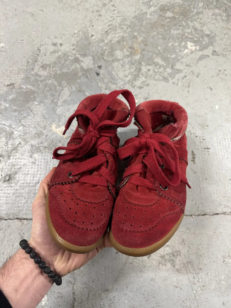 Isabel Marant Bobby Red Suede High Boots (36eu/us4) 1