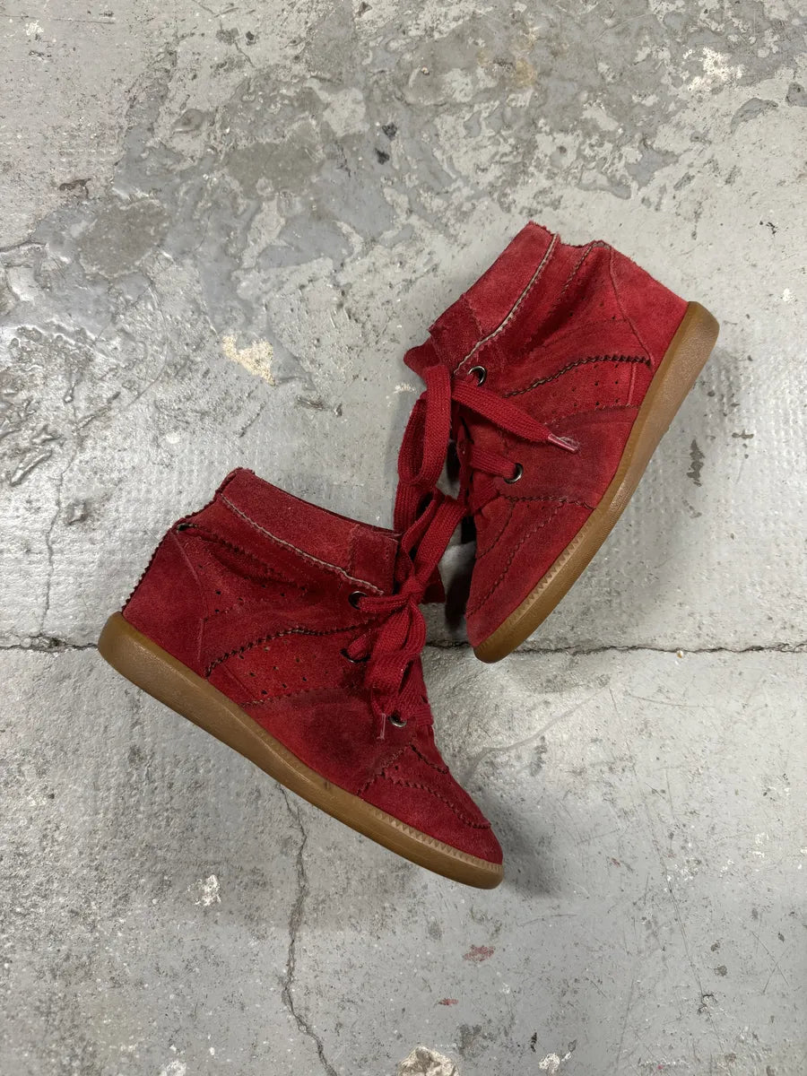 Isabel Marant Bobby Red Suede High Boots (36eu/us4) 4