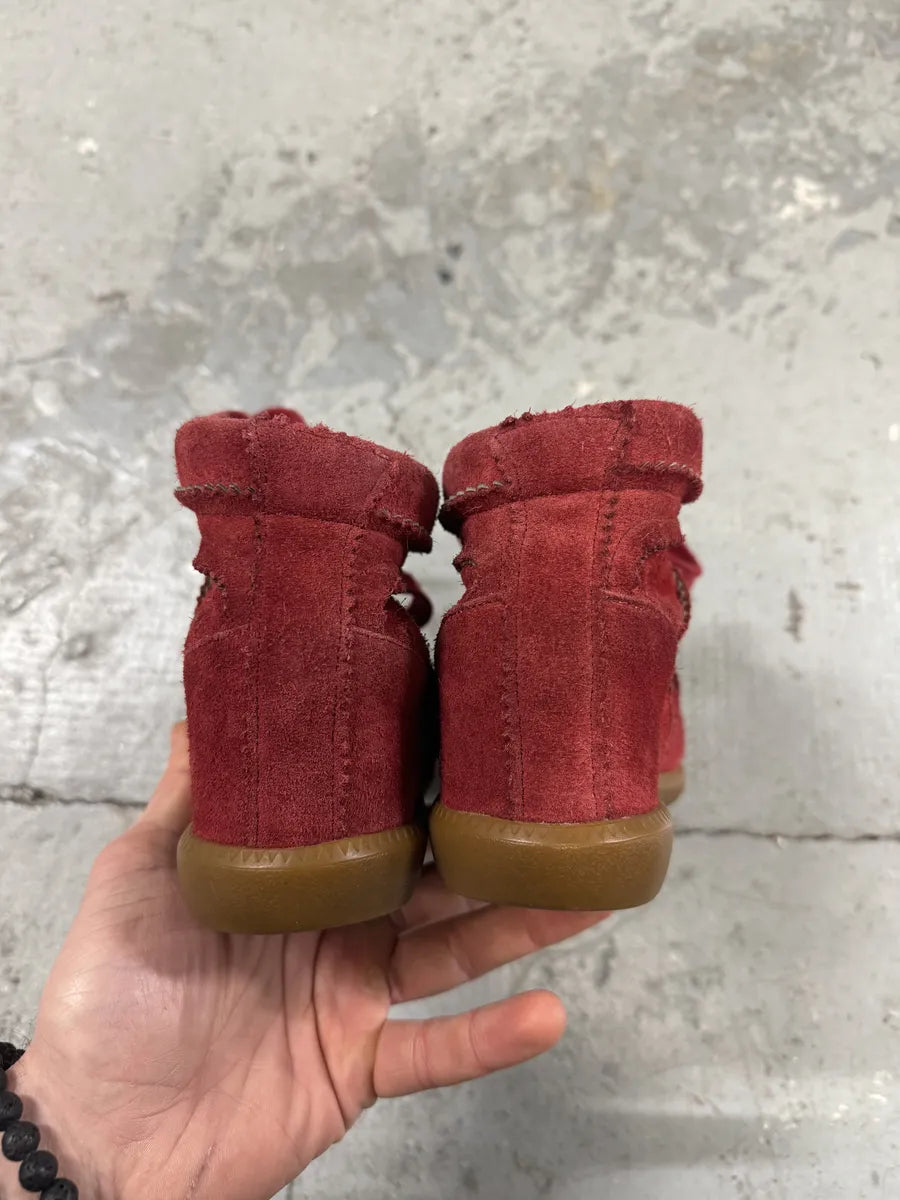 Isabel Marant Bobby Red Suede High Boots (36eu/us4) 6