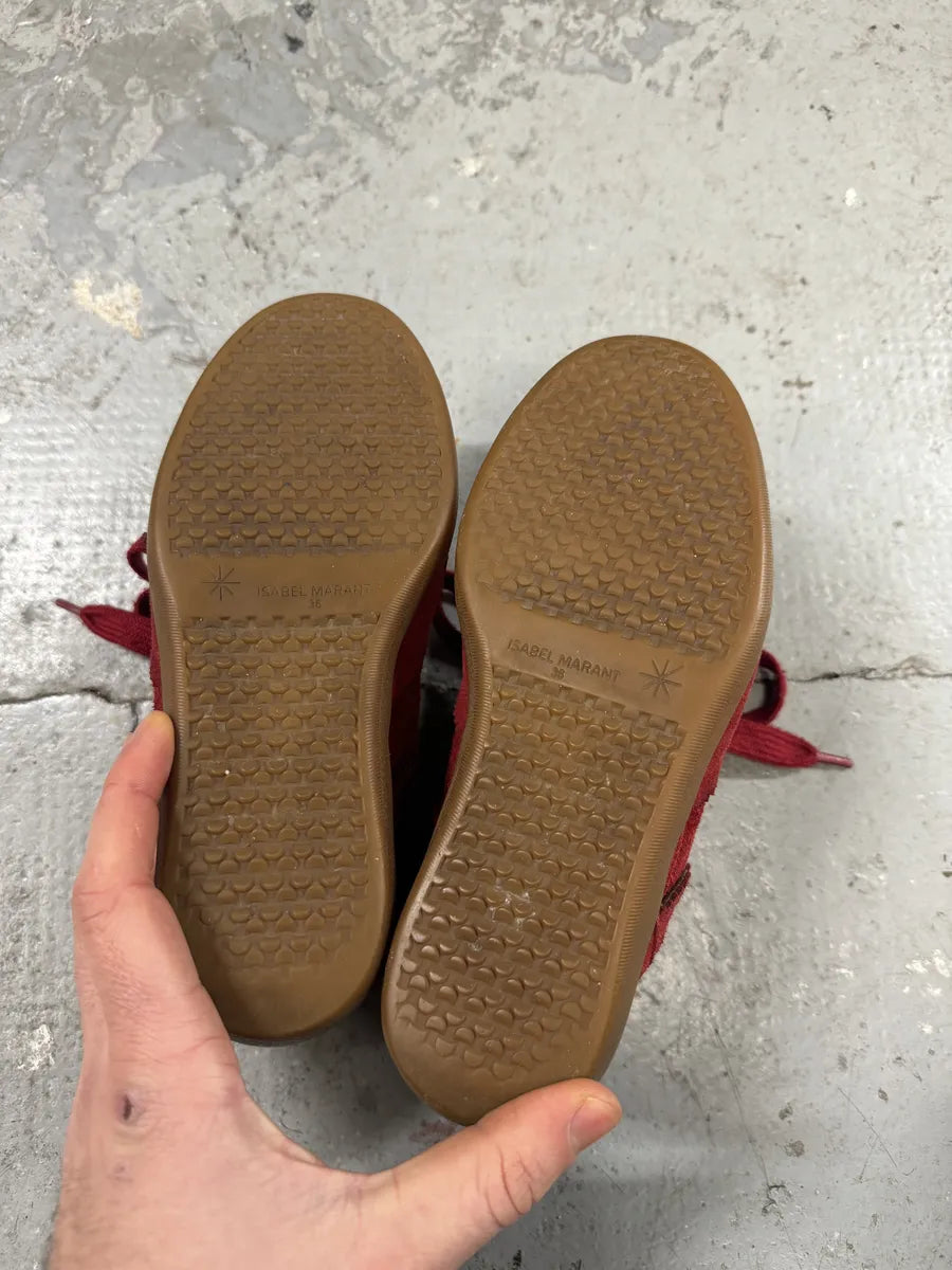 Isabel Marant Bobby Red Suede High Boots (36eu/us4) 8