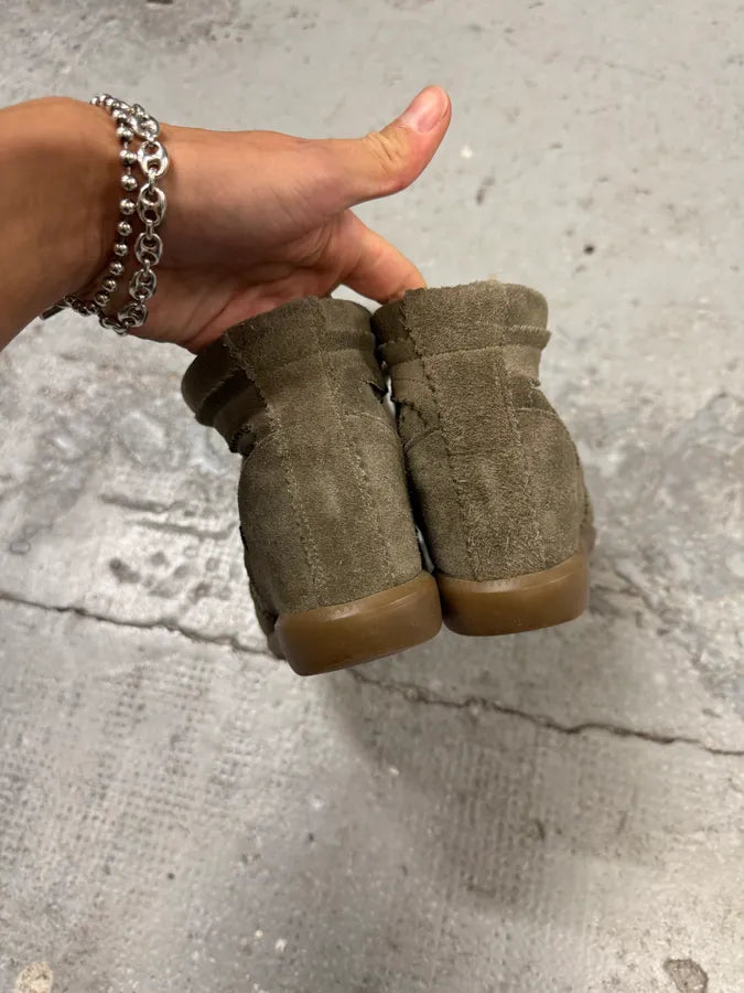 Isabel Marant Bobby Suede Leather Brown Olive High Heel Sneakers (38eu/us5.5) 5