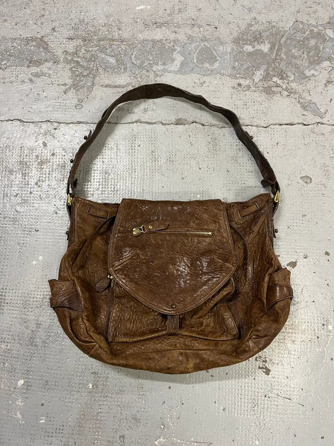 Isabel Marant Brown Grained Leather Crossbody Bag fjTfnuq 0