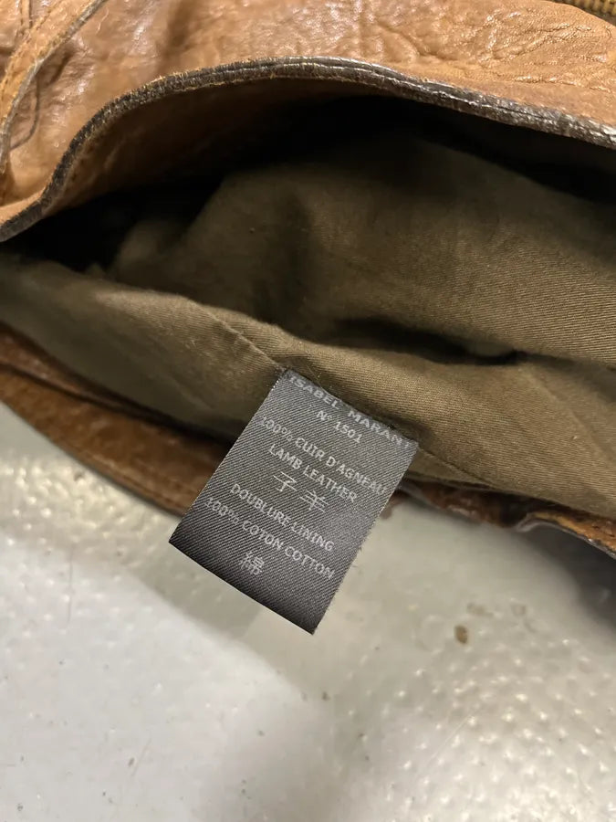 Isabel Marant Brown Grained Leather Crossbody Bag fjTfnuq 10