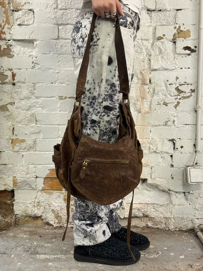 Isabel Marant Brown Grained Leather Crossbody Bag fjTfnuq 2