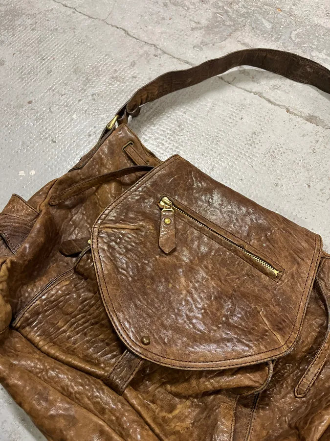 Isabel Marant Brown Grained Leather Crossbody Bag fjTfnuq 3