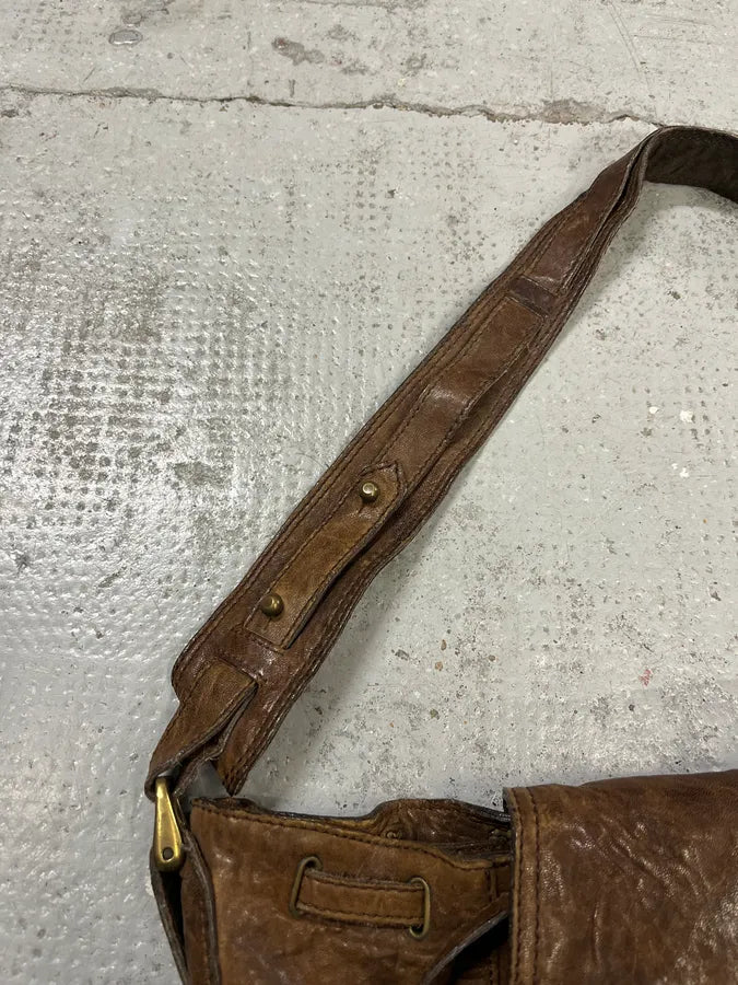 Isabel Marant Brown Grained Leather Crossbody Bag fjTfnuq 5